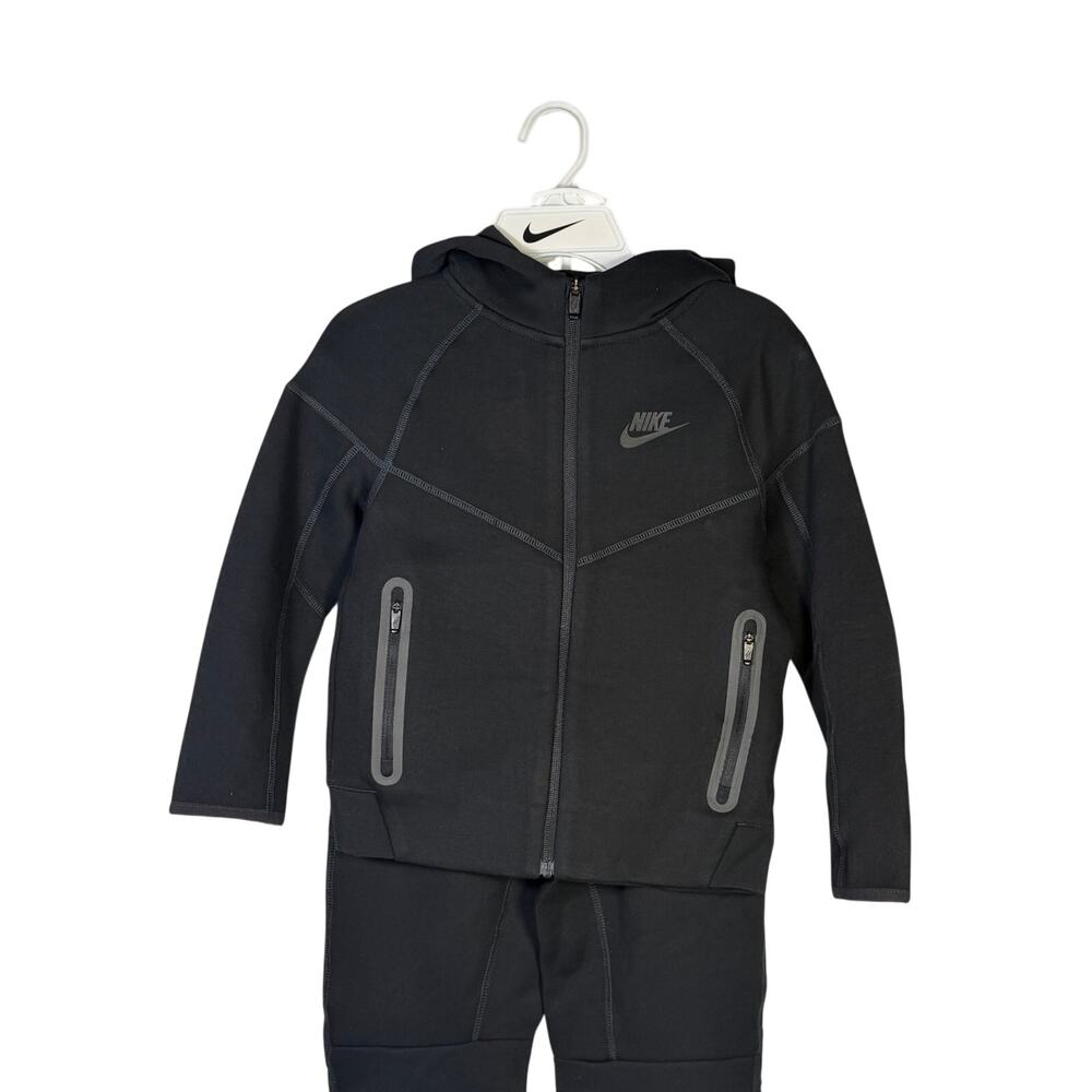 Nike Kids Tech Fleece Full-Zip Hoodie & Jogger Set Black Size 7 NWT - Picture 5 of 9
